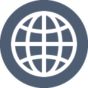 Ícone de globo em arame para ferramenta online Meu IP